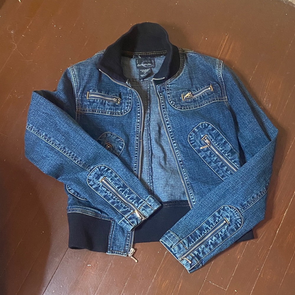 Dynamite Navy Blue Denim Jacket